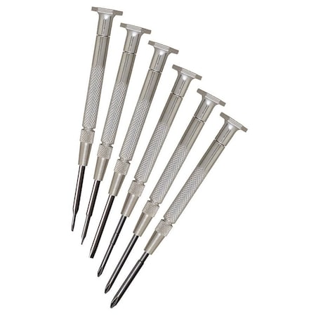 Moody Tool Slot/CrossPt Driver St Steel Handle, 6Pc 58-0257